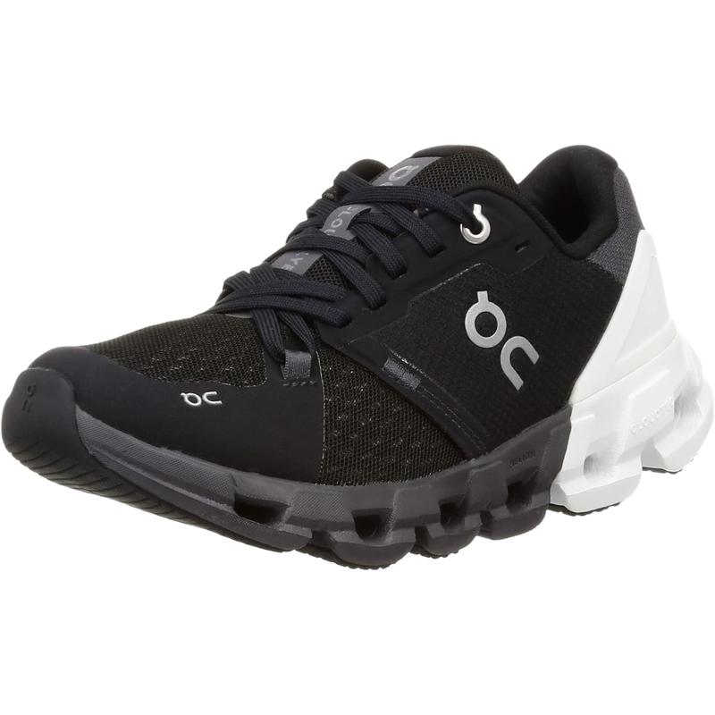 代购ON昂跑女士跑步鞋缓震轻量透气支撑黑色白色网面厚底