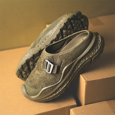 代购Hoka OneOne Ora Primo EXT复古橄榄绿一脚蹬半拖男女穆勒鞋