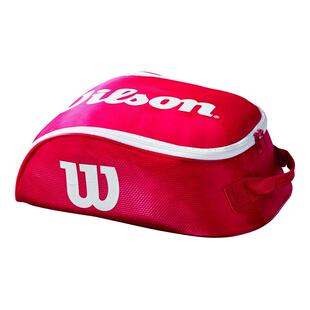 海外代购Wilson/威尔胜网球包便携收纳独立鞋仓聚酯纤维红色