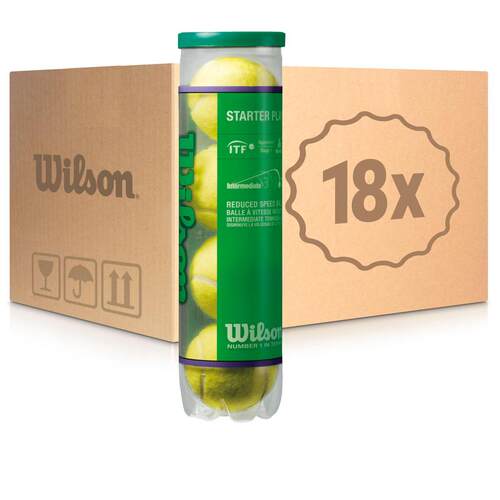 海外代购Wilson/威尔胜网球减压低速18只装Stage 1初学者训练