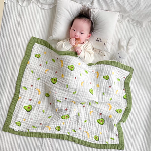 宝宝小毯子薄款婴儿纯棉纱布毛巾被推车盖毯幼儿园午睡空调夏凉被