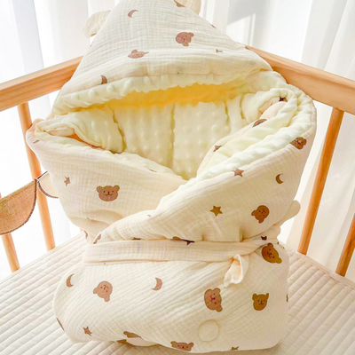 加厚产房豆豆绒抱被包被