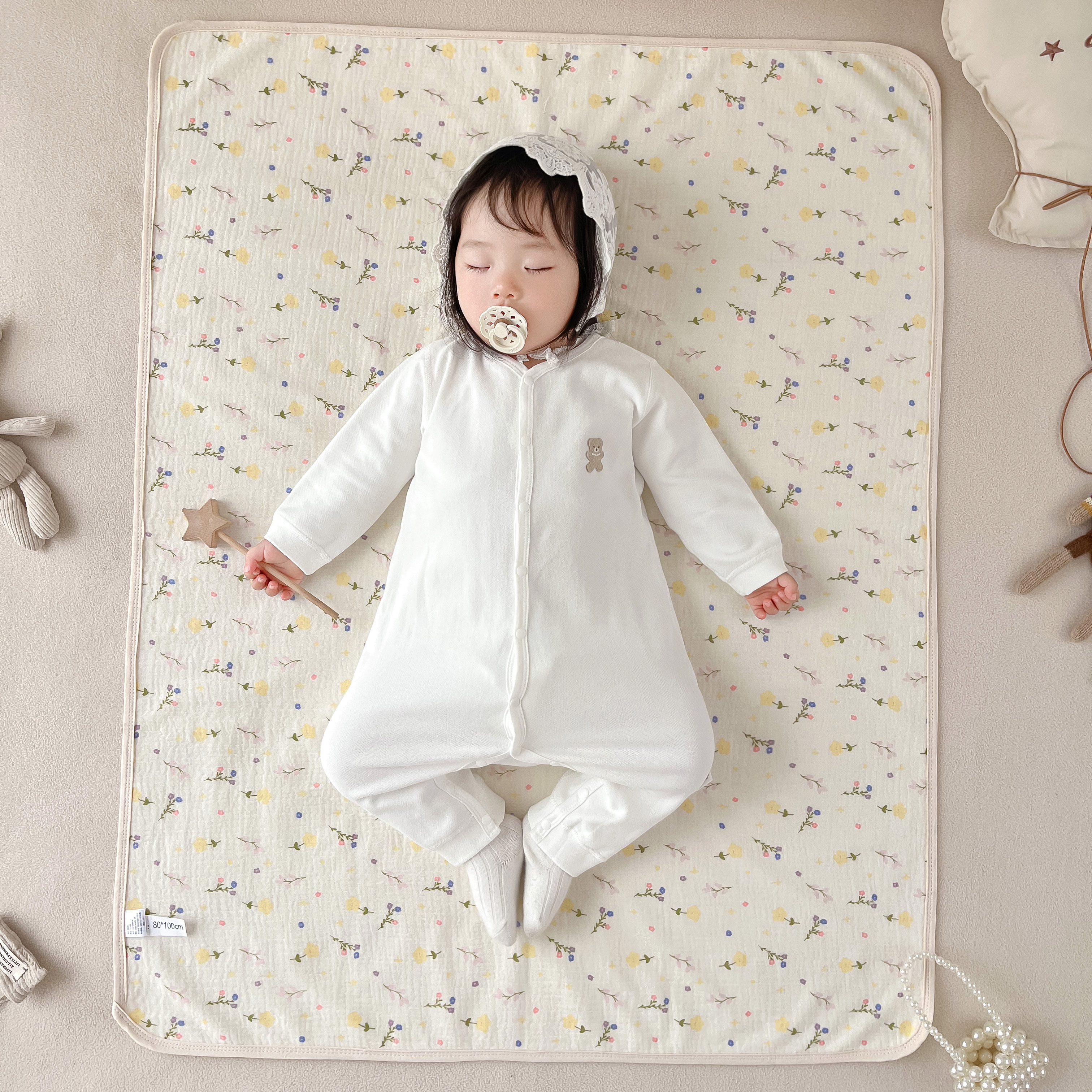 新生婴儿纯棉纱布隔尿垫防水床垫透气可水洗幼儿园儿童床单护理垫