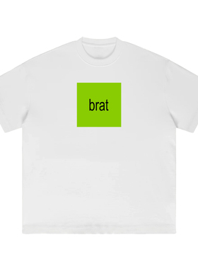 brat查理小程序Charlixcx洗茶欧美T恤自制应援衫短袖辣妹T恤