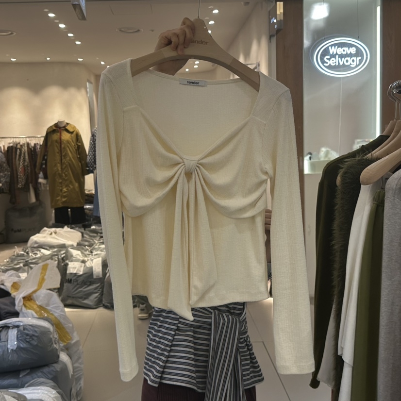 RENDER东大门㊣实拍女士新品热卖时尚休闲人气推荐25秋冬长袖T恤