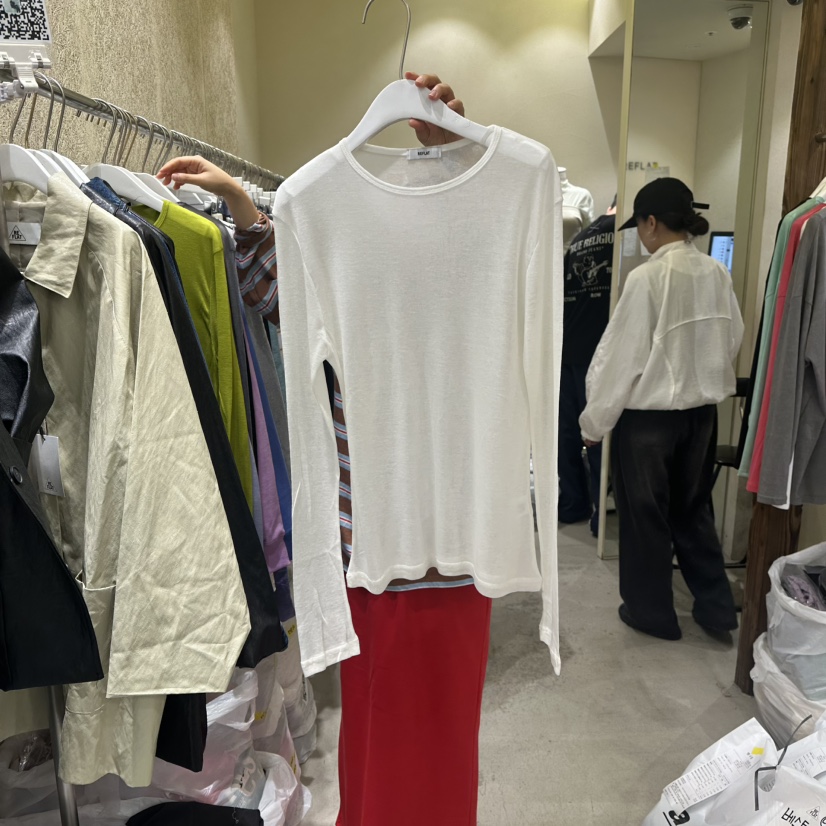 REFLAT韩国直邮㊣女装新款热卖休闲25秋冬人气时尚长袖T恤羊毛