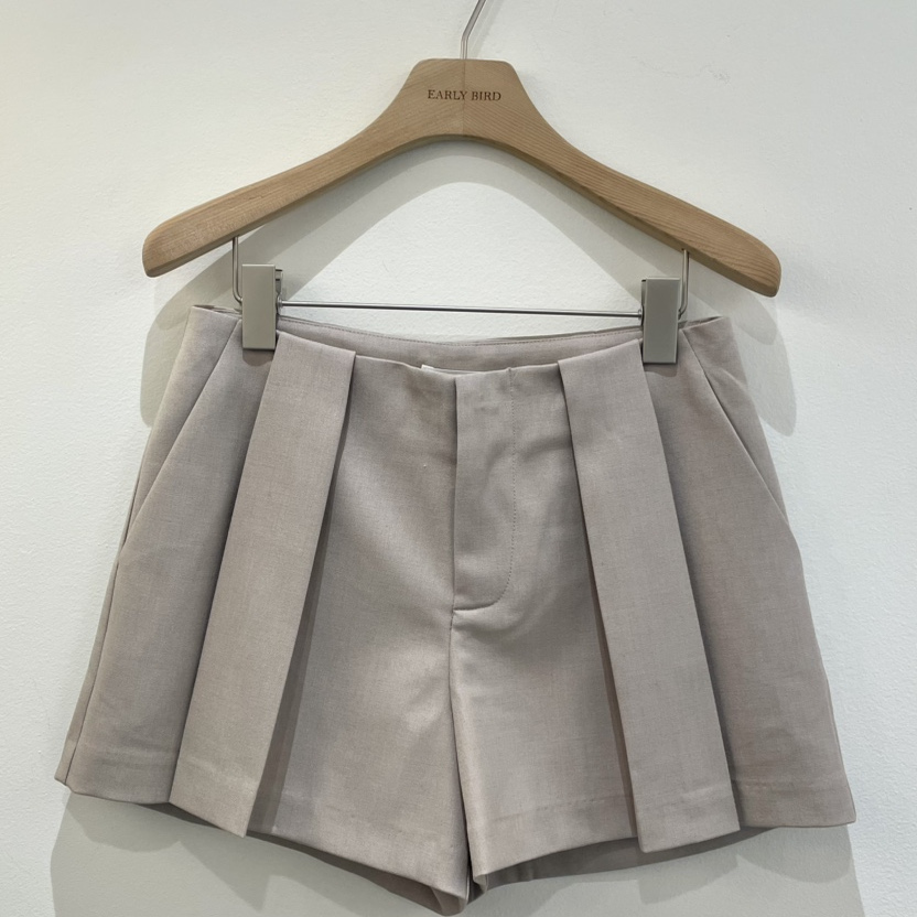 OBSESS/EARLY BIRD东大门㊣实拍女士新款休闲时尚短裤褶皱