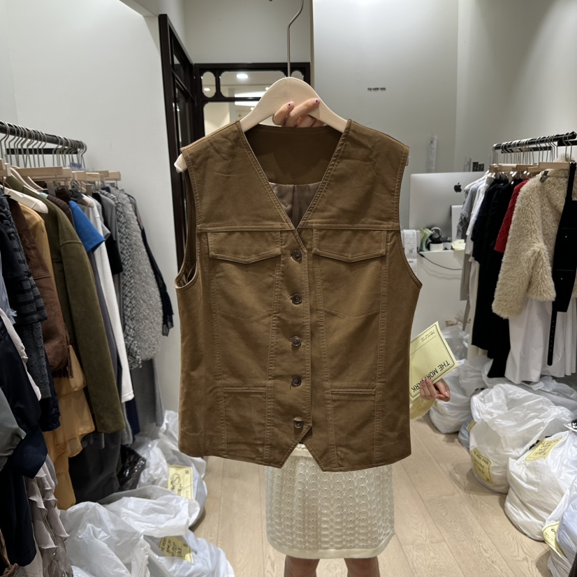 THE MORY PARK东大门㊣代购女装新品热卖休闲25秋冬时尚马甲