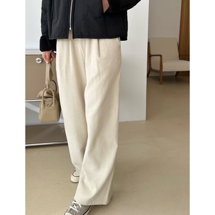 休闲裤 休闲真品25秋冬时尚 羊毛 ot东大门㊣实拍女士新款 KIND