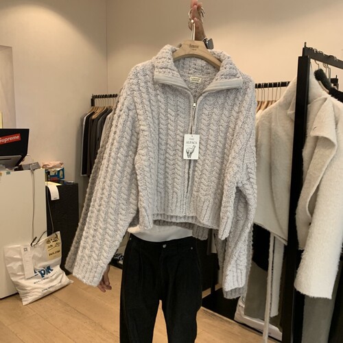 Lamagie Femme ㊣东大门代购女装26秋冬新品热卖毛衣拉链