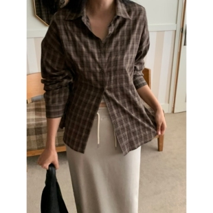 SATURDAY韩国代购㊣女装新款时尚人气25秋冬休闲热卖真品衬衫