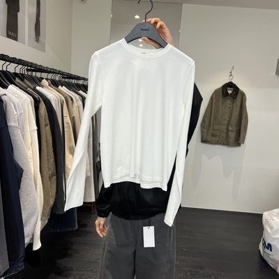 OBJECT东大门㊣实拍女士新品休闲时尚25秋冬推荐长袖T恤镂空