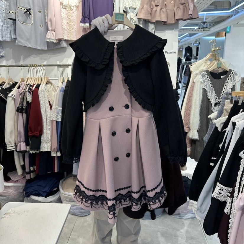 PaPa/HALMADE韩国直邮㊣女士新品时尚25秋冬中长款大衣短款