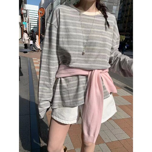 MELLOUNGE-2件起韩国代购㊣女士新品人气热卖26春夏长袖T恤