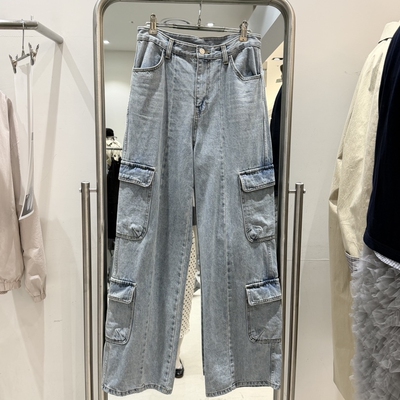 BRICKLANE韩国代购㊣女士新品25秋冬热卖推荐休闲牛仔裤双口袋