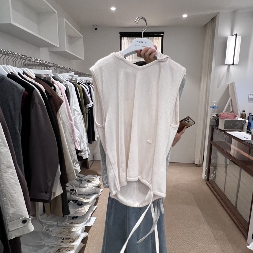 VENIR-a东大门㊣实拍女士新品人气25秋冬推荐真品马甲连帽