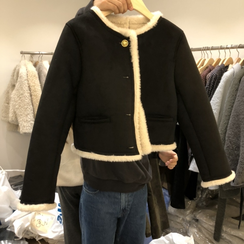 FOREST东大门㊣实拍女装新品人气推荐时尚25秋冬夹克绒面革