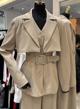 HERISH-HAUTE㊣东大门实拍女士新品休闲热卖推荐套装含腰带