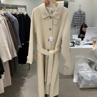 MADELEINE韩国代购㊣女士26秋季新款时尚中长款大衣含腰带羊绒