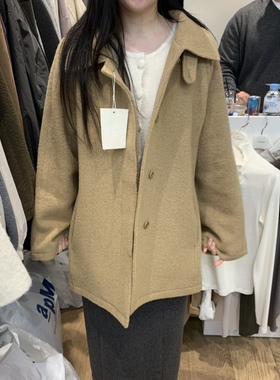 JINSIM东大门㊣代购女装新款推荐真品休闲人气短款大衣含腰带