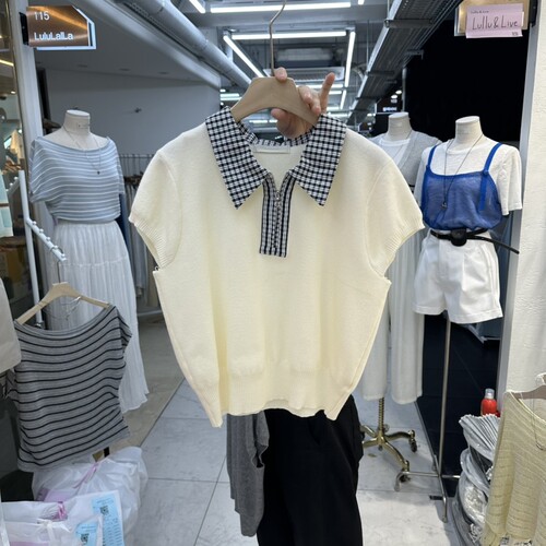 FLYFLY/LULULALLA/LIVE㊣韩国东大门直邮女士新品时尚针织衫格