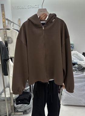 VISUAL SPACE韩国直邮㊣女装新款推荐休闲热卖夹克拉链兜帽