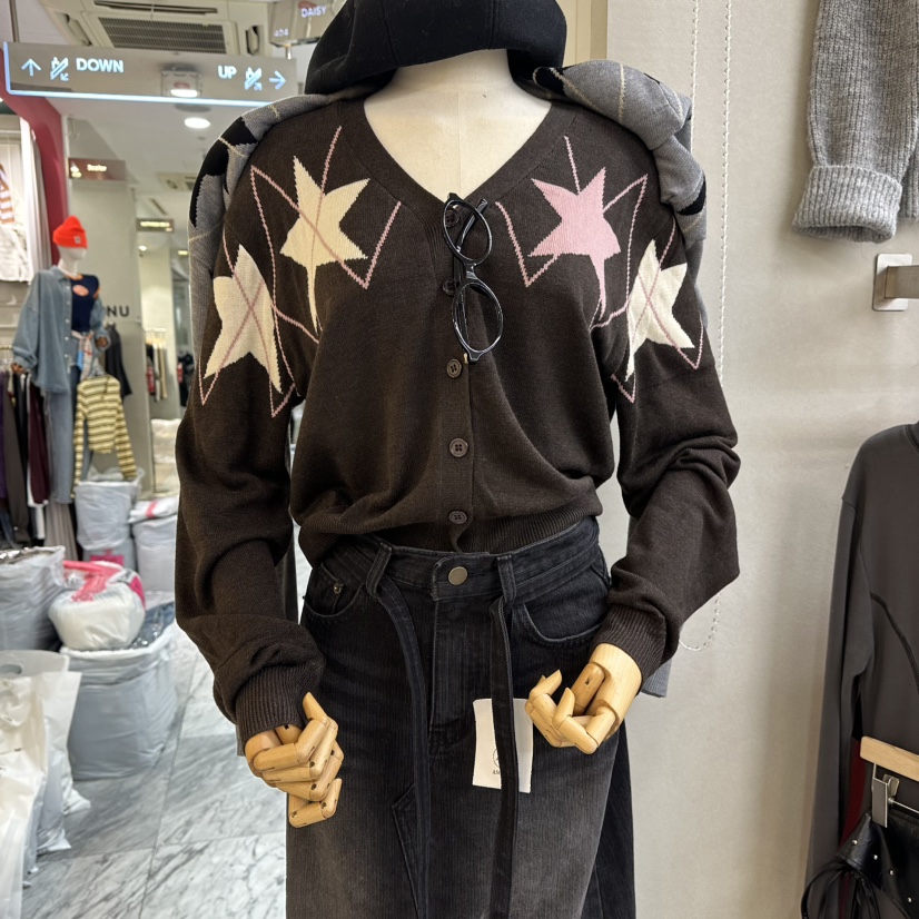 ASCEND东大门㊣代购女装新款25秋冬热卖时尚推荐针织衫开衫