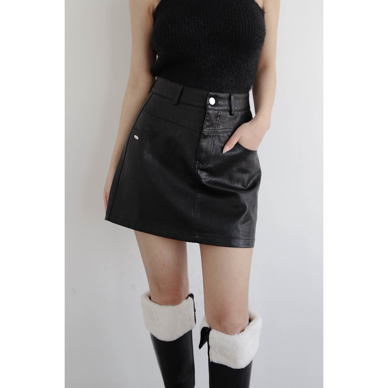 SLIT东大门㊣直邮女装新款真品休闲热卖时尚人气推荐裙裤皮革