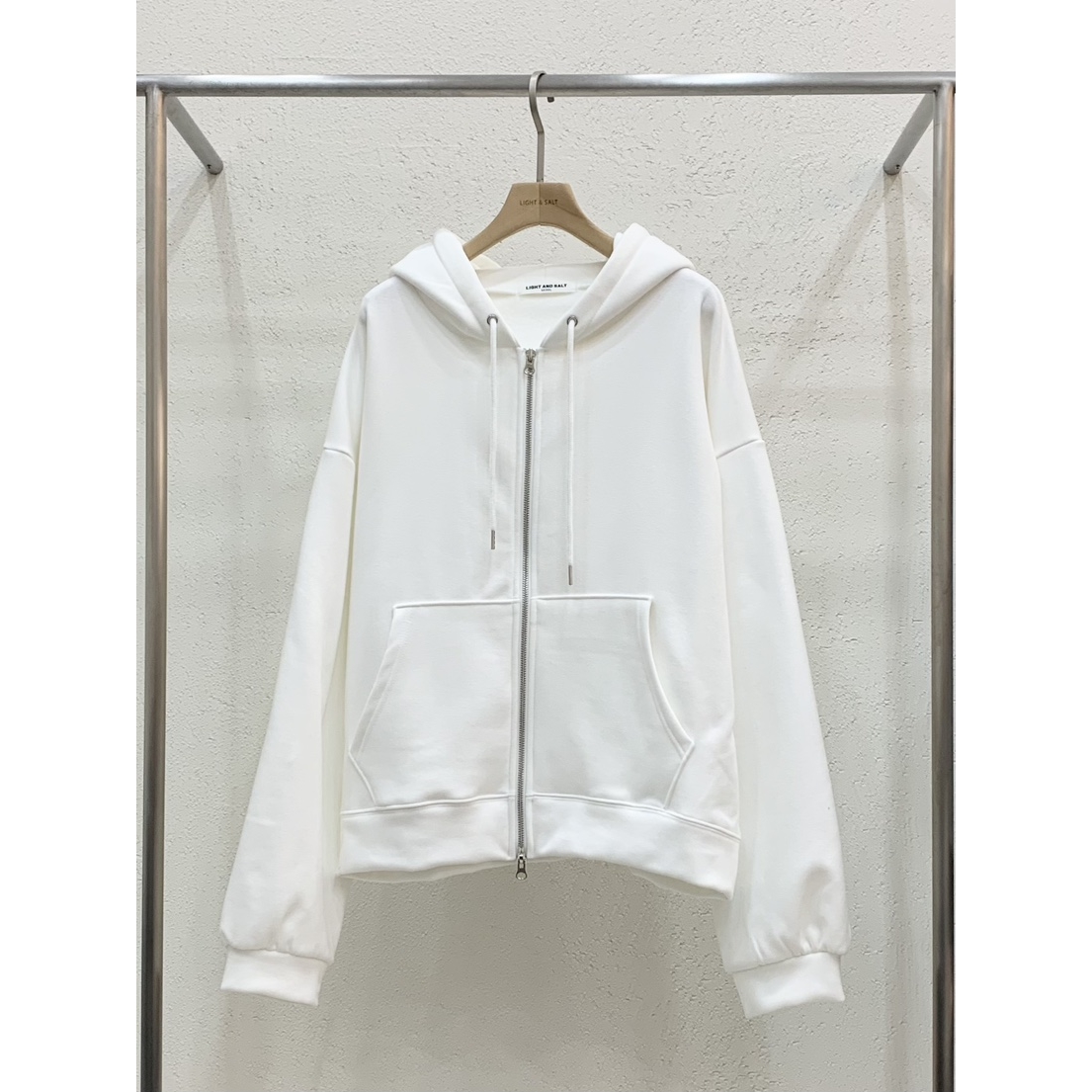 LIGHT AND SALT东大门㊣实拍女装新品夹克连帽拉链衫貂皮