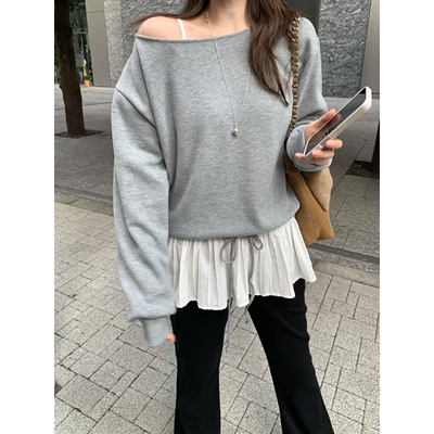 MELLOUNGE-2件起㊣韩国东大门直邮女士新款推荐卫衣假两件