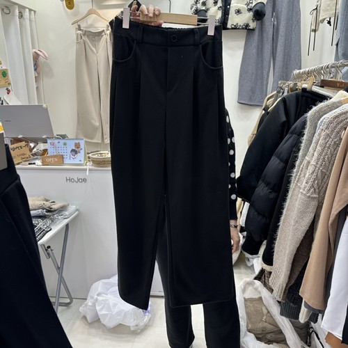 MID-LEVEL JUMP东大门㊣实拍女装新款热卖休闲裤口袋褶裥