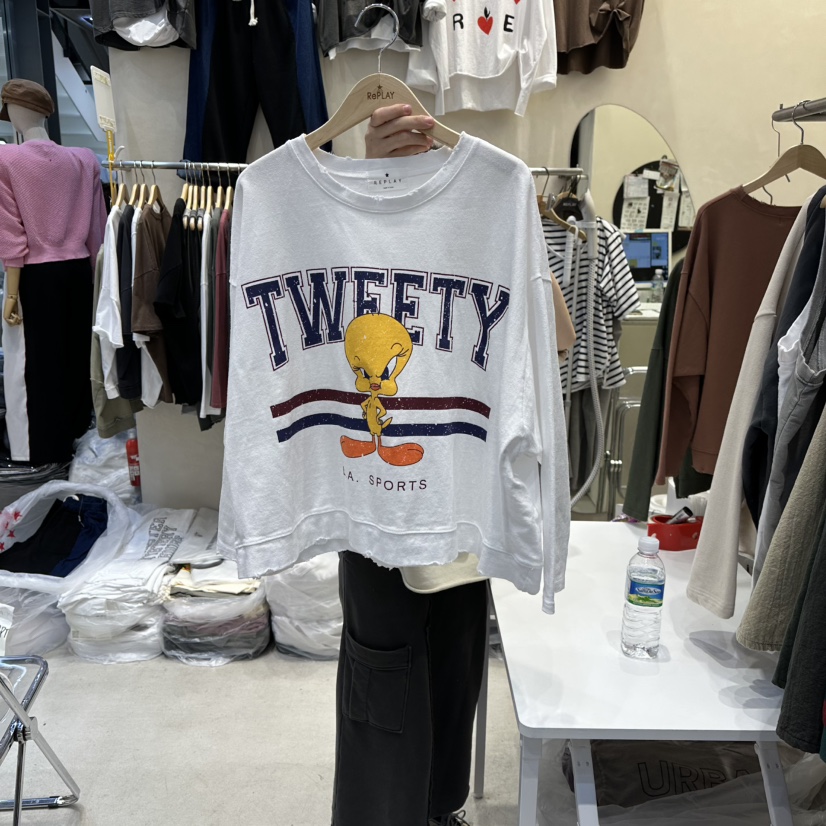 REPLAY东大门㊣代购女装新品休闲热卖人气真品时尚25秋冬长袖T恤