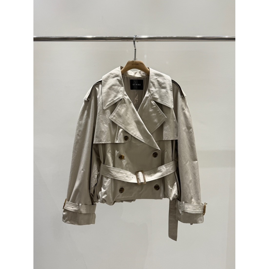 STAGE东大门㊣代购女装新款人气休闲时尚真品推荐夹克含腰带,运动/瑜伽/健身/球迷用品,电竞夹克/外套,淘宝优惠券,粉丝福利购,淘宝优惠卷