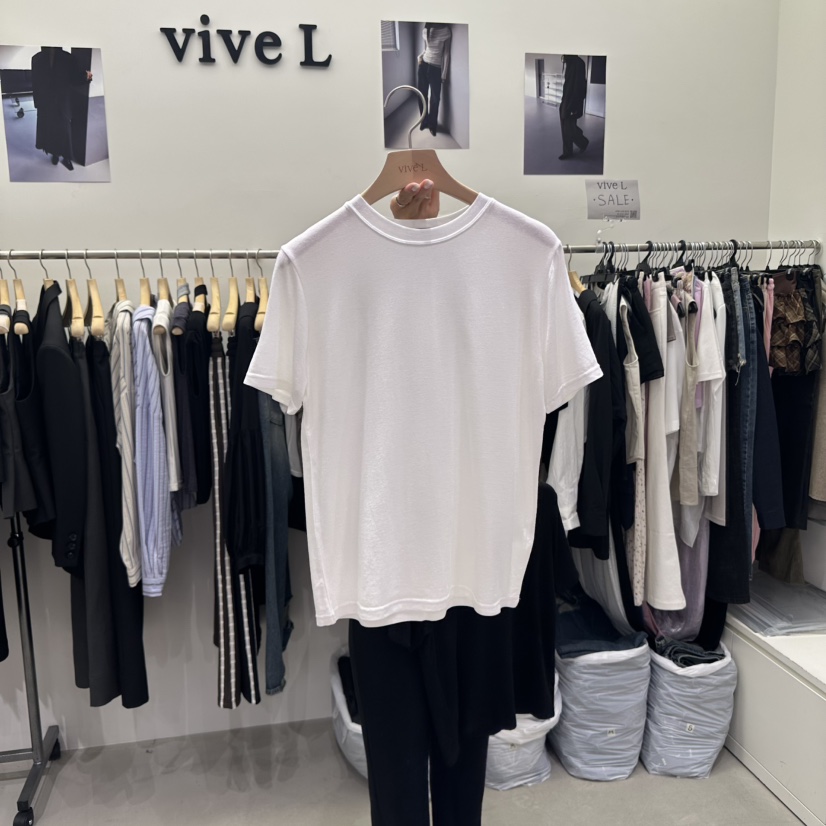 VIVEL东大门㊣直邮女装新品推荐休闲25秋冬人气T恤天丝长款