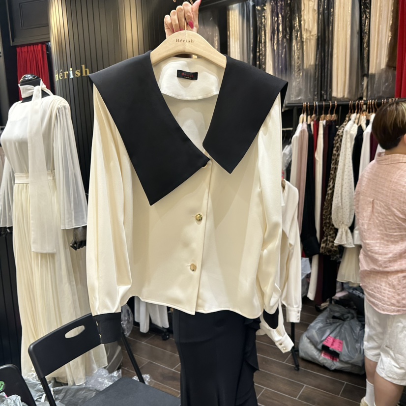 HERISH-HAUTE韩国直邮㊣女士新品25秋冬真品人气休闲推荐衬衫