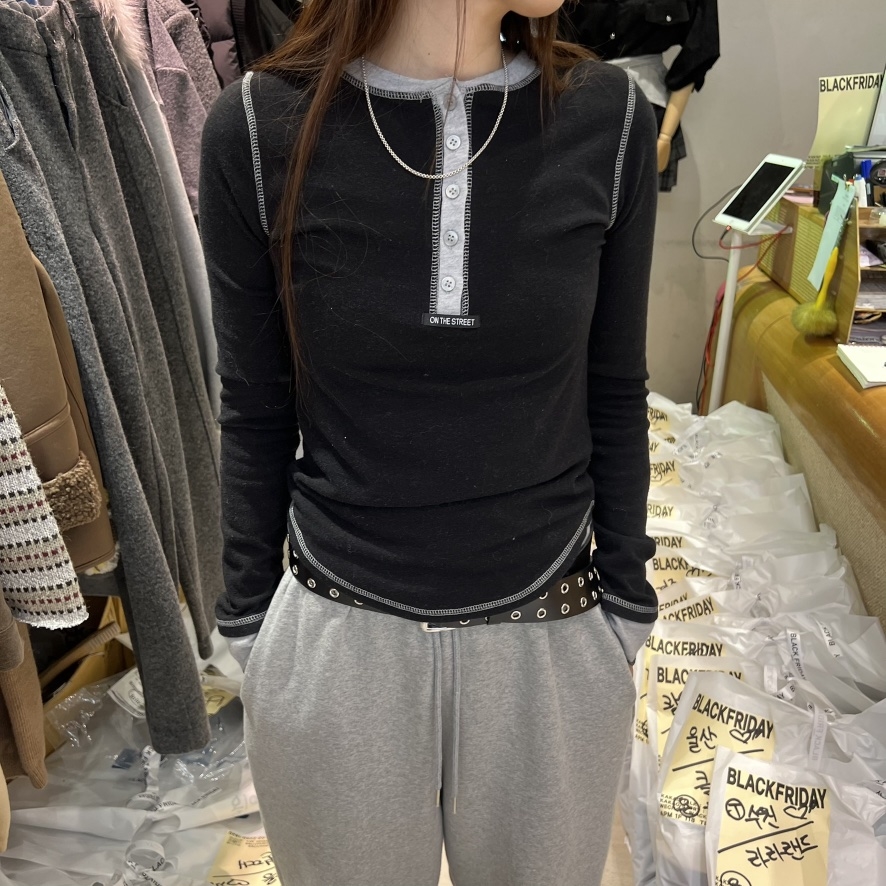 BLACK FRIDAY韩国直邮㊣女装新款推荐休闲时尚人气长袖T恤