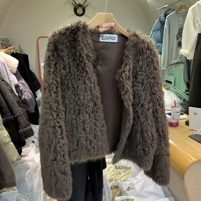 BLACK FRIDAY东大门㊣代购女装新品时尚25秋冬热卖短款大衣