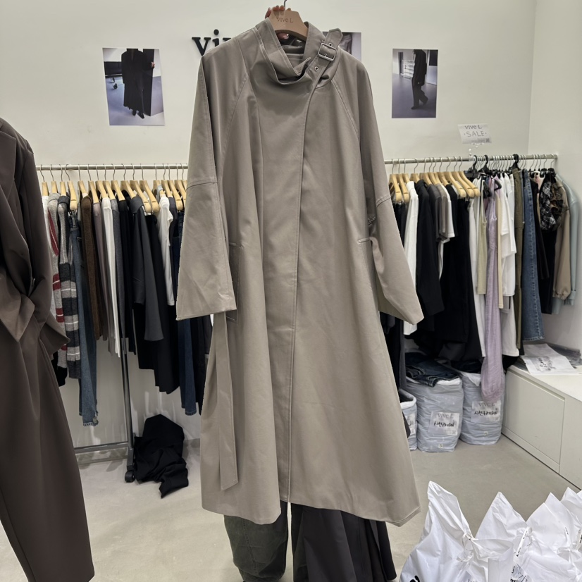 VIVEL韩国代购㊣女装新品时尚推荐休闲人气25秋冬热卖长款风衣