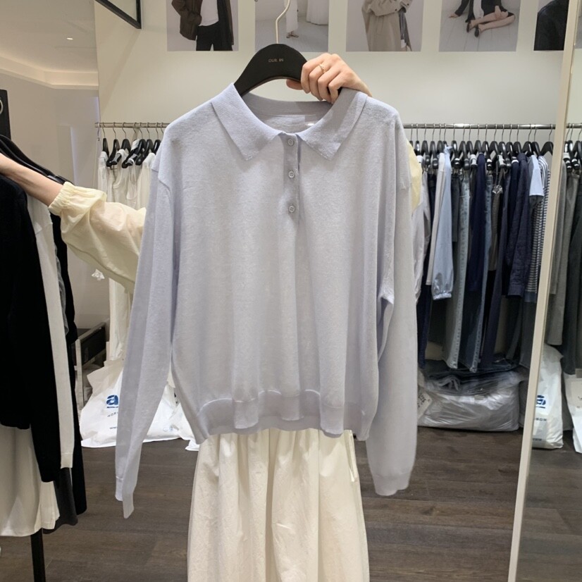 OURIN/THIS IS韩国东大门代购㊣女装新品休闲26春夏针织衫亚麻