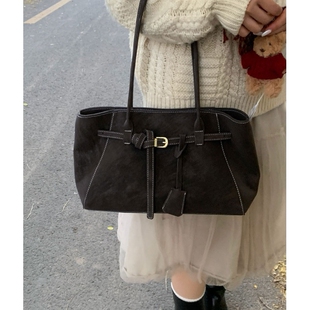 单肩斜跨包腰带麂皮长款 推荐 BLUE㊣韩国直邮实拍女士新品 POSH