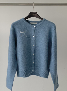 BEFORE SUNRISE韩国代购㊣女装新款推荐25秋冬毛衣蝴蝶结开衫