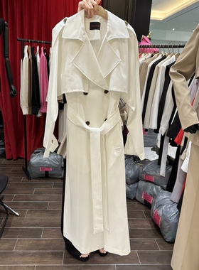 HERISH-HAUTE韩国代购㊣女装新品时尚休闲26春夏长款风衣含腰带