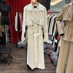 HERISH-HAUTE韩国代购㊣女装新品时尚休闲26春夏长款风衣含腰带