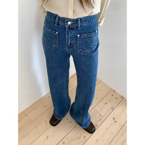 like core/COREBLUE韩国代购㊣女装新款人气推荐25秋冬牛仔裤