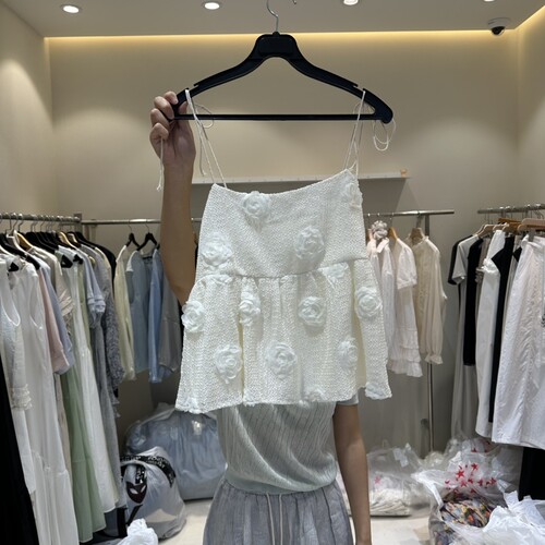 HER/PLAYLIST东大门直邮㊣女装新款人气热卖休闲吊带背心花朵