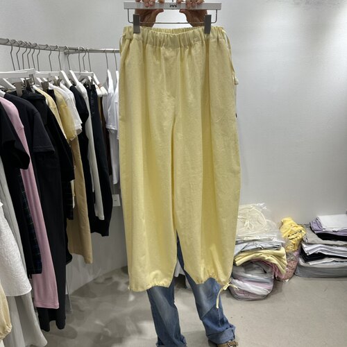 inni㊣韩国东大门直邮女装新品时尚休闲26春夏推荐休闲裤亚麻