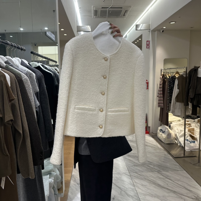 VERVEINE韩国直邮㊣女士新款25秋冬时尚热卖真品夹克粗花呢