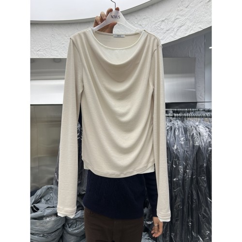 NOVUS韩国代购㊣女装新品人气休闲25秋冬热卖真品时尚长袖T恤