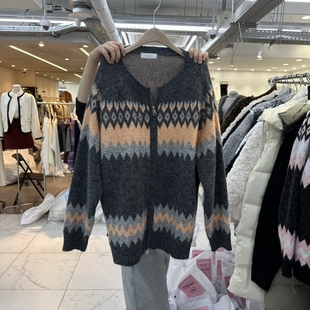 SAGE BRUSH韩国直邮㊣女士新品25秋冬真品时尚人气毛衣拉链