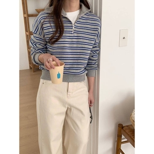 SATURDAY韩国直邮㊣女士新品真品25秋冬热卖休闲人气卫衣拉链